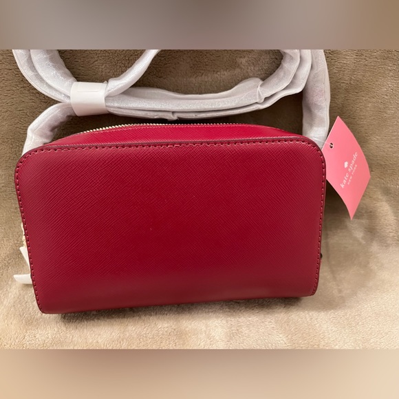 ❤️ NWT Red Kate Spade Staci Dual Zip Around Crossbody - Picture 6 of 11